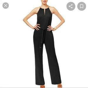 EUC Michael Kors Braided Chain Halter Jersey Jumpsuit